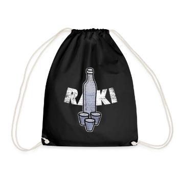 Raki gift - Drawstring Bag - black - Front
