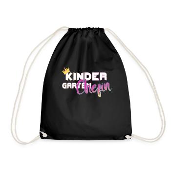 cooles Kindergarten Chef Chefin Geschenk - Turnbeutel - Schwarz - Vorne