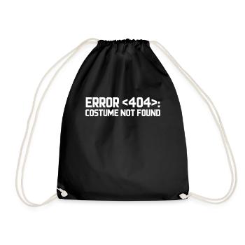 Error 404 Costume Not Found Le cadeau de l'ordinateur nerd - Sac de sport léger - noir - Devant
