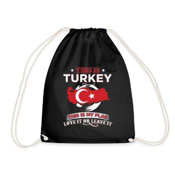 Türkei - Turnbeutel - Schwarz - Vorne