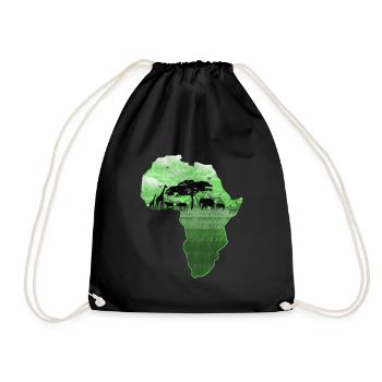 Afrika - Turnbeutel - Schwarz - Vorne