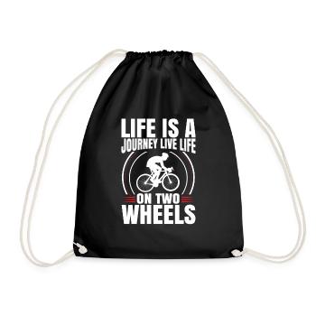 bicycle - Drawstring Bag - black - Front
