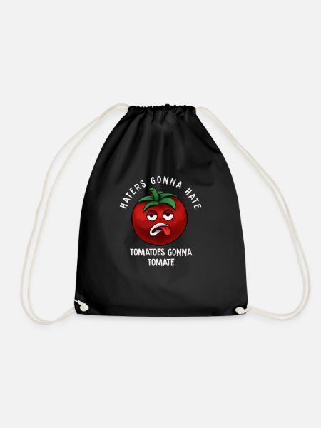 Hasser, die hassen, Tomaten zu hassen, die lustiges Geschenk Tomate gehen - Turnbeutel - Schwarz