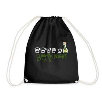 Dearadh Bronntanais Bronntaí Oíche Buachaillí - Drawstring Bag - black - Front