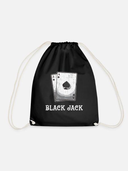 Blackjack Black Jack Kartenspiel Glücksspiel Glück - Turnbeutel - Schwarz