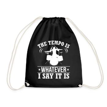 Drums - Drawstring Bag - black - Front