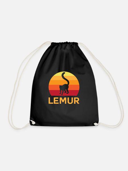 Lemur - Turnbeutel - Schwarz