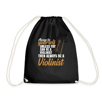Violine - Turnbeutel - Schwarz - Vorne