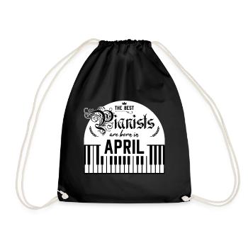 Anniversaire Piano Idée Cadeau Piano Avril - Sac de sport léger - noir - Devant