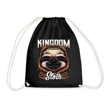 Cadeau animal sauvage tendance visage de paresse moderne - Sac de sport léger - noir - Devant