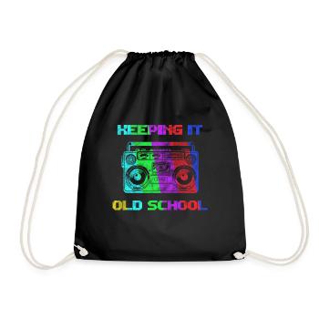 Old School - Turnbeutel - Schwarz - Vorne