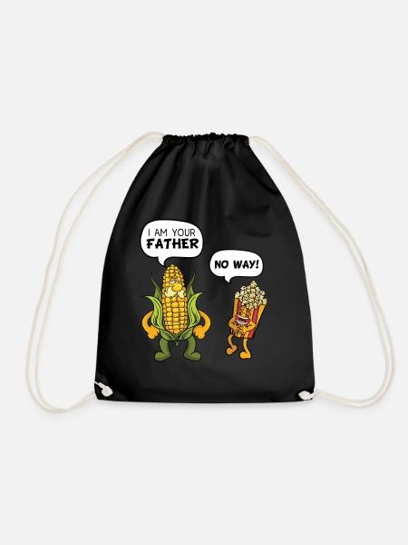 I Am Your Father Popcorn - Turnbeutel - Schwarz