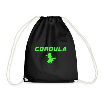 cordula cordula cordula in green - Drawstring Bag - black - Front