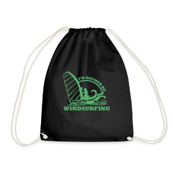 Windsurf - Drawstring Bag - black - Front
