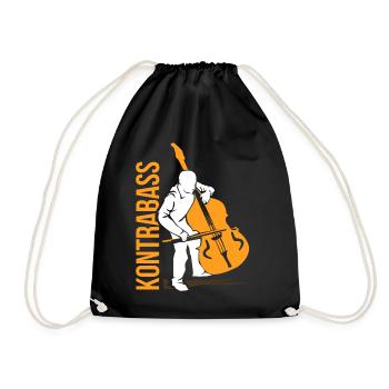 contrebasse - Sac de sport léger - noir - Devant