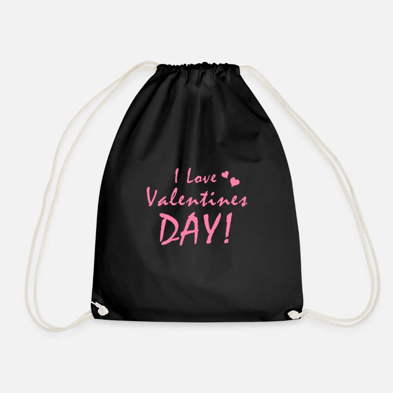 Valentins Valentines Valentine Valentinstag Date - Turnbeutel - Schwarz