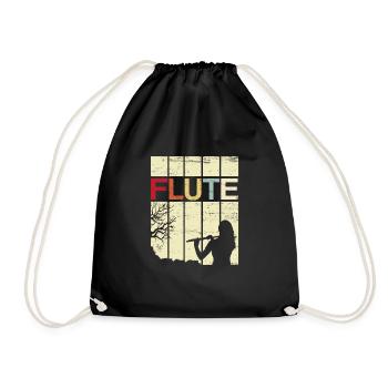 flûte - Sac de sport léger - noir - Devant