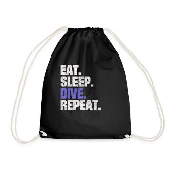 EAT SLEEP DIVE REPEAT DIVING DIVERS SCUBA DIVING - Sac de sport léger - noir - Devant