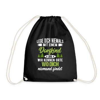 Enfant du village agriculteur paysan proverbes T-shirt - Sac de sport léger - noir - Devant