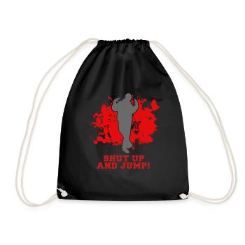 Shut up and jump idée cadeau cadeau jumpstyle - Sac de sport léger - noir - Devant