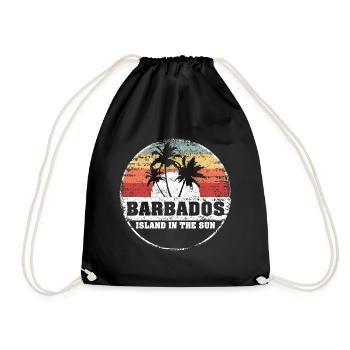 Barbados Insel Strand Sonne Karibik - Turnbeutel - Schwarz - Vorne