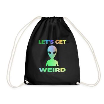 Alien Aliens Ufo Ausserirdischer Geschenk - Turnbeutel - Schwarz - Vorne