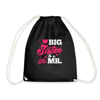 Big sister - Drawstring Bag - black - Front