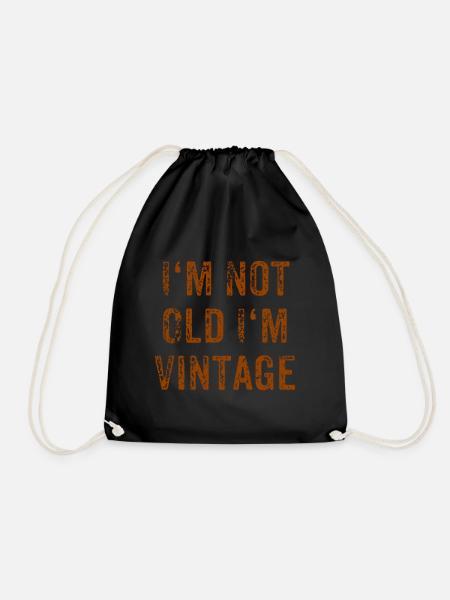 Oldschool Vintage Retro Mode Trend Style - Turnbeutel - Schwarz