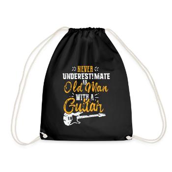 Guitariste Grand-père Old Man Idée Cadeau Rock - Sac de sport léger - noir - Devant