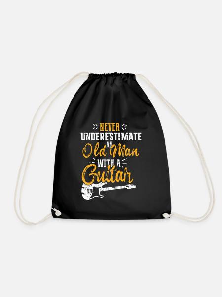 Guitariste Grand-père Old Man Idée Cadeau Rock - Sac de sport léger - noir