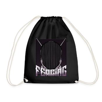 Fencing Fencing En Garde Sport Fencing Gift - Drawstring Bag - black - Front
