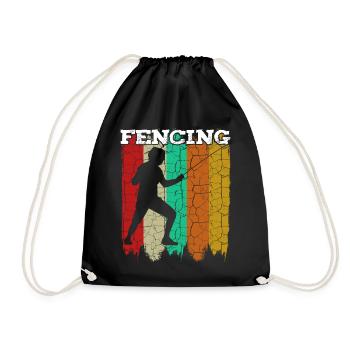 L’escrime - Sac de sport léger - noir - Devant