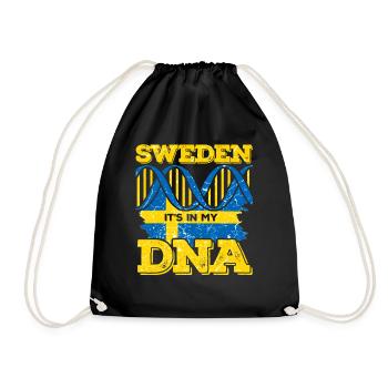 Suède Sverige Vikings flag ADN de Scandinavie - Sac de sport léger - noir - Devant
