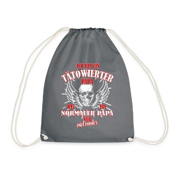 Tätowierter Papa - Turnbeutel - Grau - Vorne