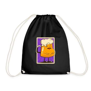 Bière bière bière - Sac de sport léger - noir - Devant