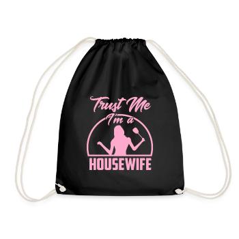 Croyez-moi, je suis une femme au foyer - Sac de sport léger - noir - Devant