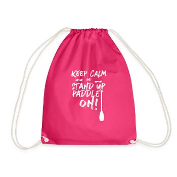 Stand Up Paddling - Drawstring Bag - fuchsia - Front