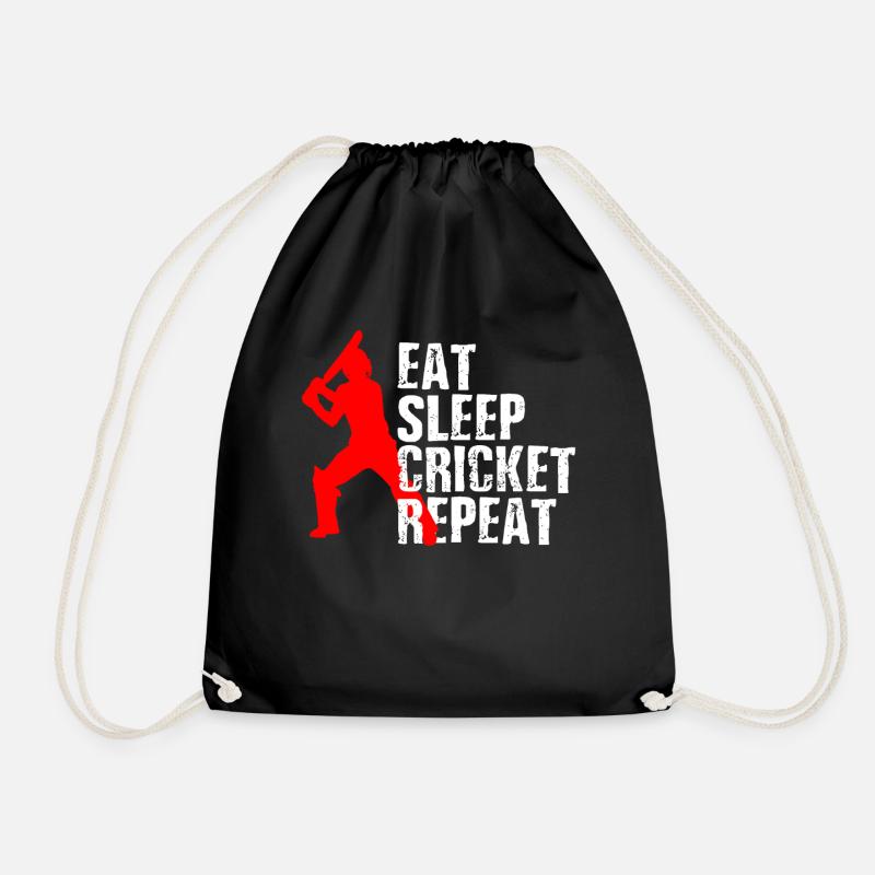 Cricket Cricket Cricket - Drawstring Bag - black