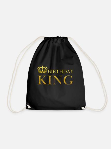 Birthday King König zum Geburtstag Krone Geboren - Turnbeutel - Schwarz