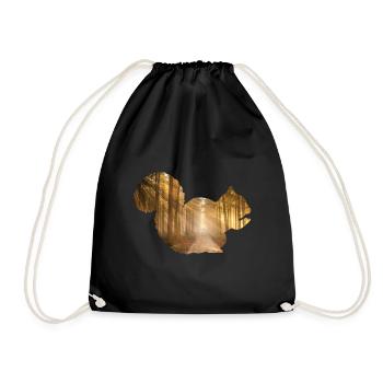Forêt d'écureuil - Sac de sport léger - noir - Devant