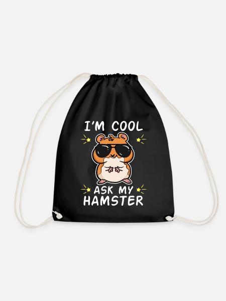 Cool Hamster - Turnbeutel - Schwarz