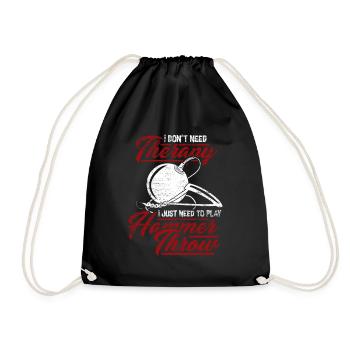 hammer throw - Drawstring Bag - black - Front