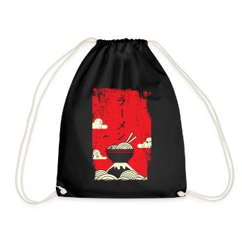 Ramen noodles Japanese art - Drawstring Bag - black - Front