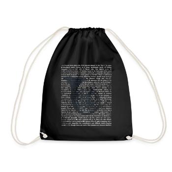 French horn player - Drawstring Bag - black - Front