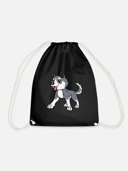 Husky Hund Hunderasse Hunde - Turnbeutel - Schwarz