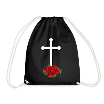 Croix Dieu Église religion Jésus mort funérailles - Sac de sport léger - noir - Devant