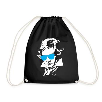 Beethoven - Drawstring Bag - black - Front