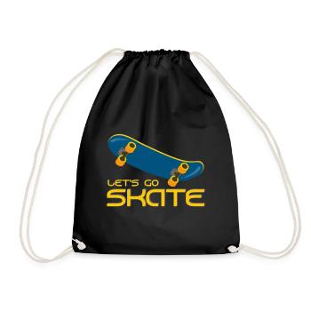 skateboarder - Sac de sport léger - noir - Devant