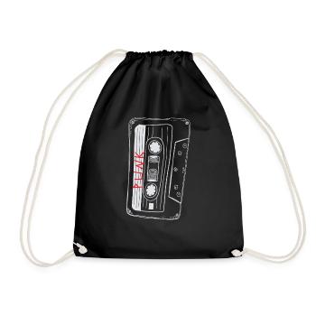 80's Punk Mixed Tape Shirt Punk Music Shirt - Drawstring Bag - black - Front