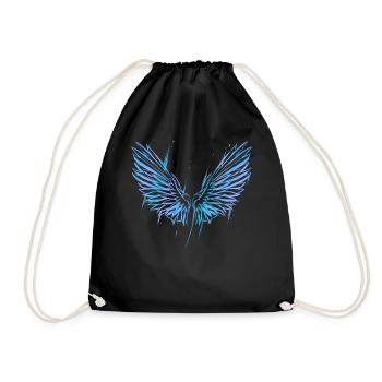 BLUE ANGEL WINGS - Énergie des ailes d'ange - Sac de sport léger - noir - Devant